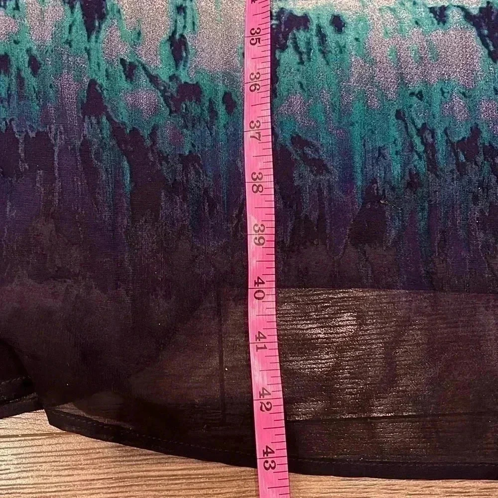 [3XL/24]MichelStudio Collection Blue Tie Dye  Sleeveless MIDI Dress - Picture 10 of 11